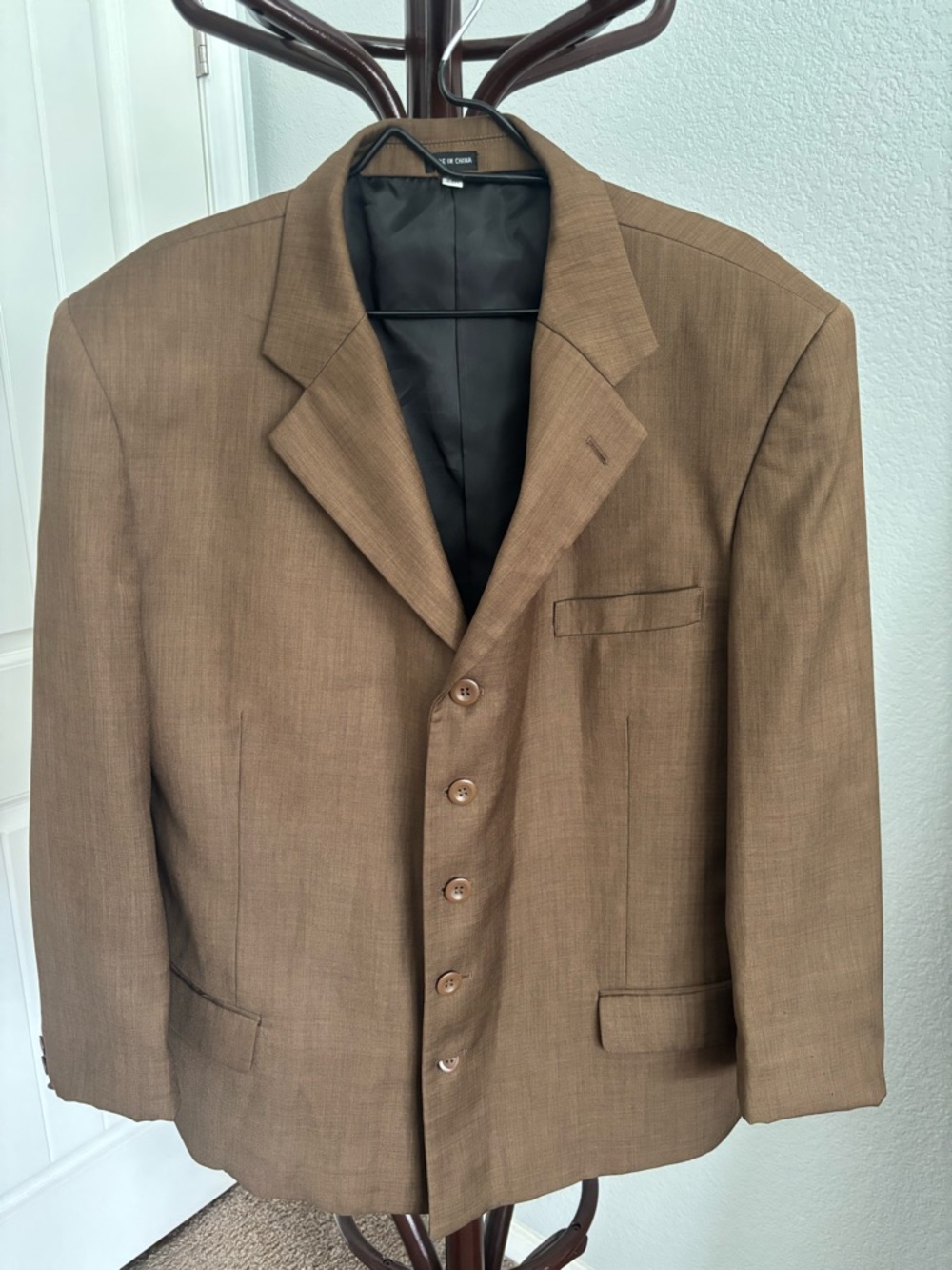 Men's Brown Single-Breasted Blazer